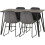 Seconique Marlow & Lukas Dining Set (X4 Chairs) Grey Velvet 2