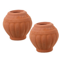 2pcs Mini Terracotta Pots Set for Succulents, Handmade Clay Planters for Desk Decor and Fairy Garden