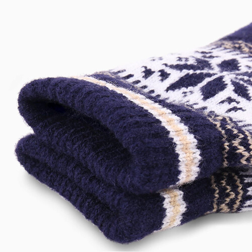 Touch Screen Winter Gloves Warm Stretch Knit Thermal Design with Snowflake Pattern for Running Driving 2