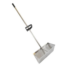 Beach Sand Sifter Foldable Stainless Steel Sand Crab Scoop with Wide Basket for Shell Collecting