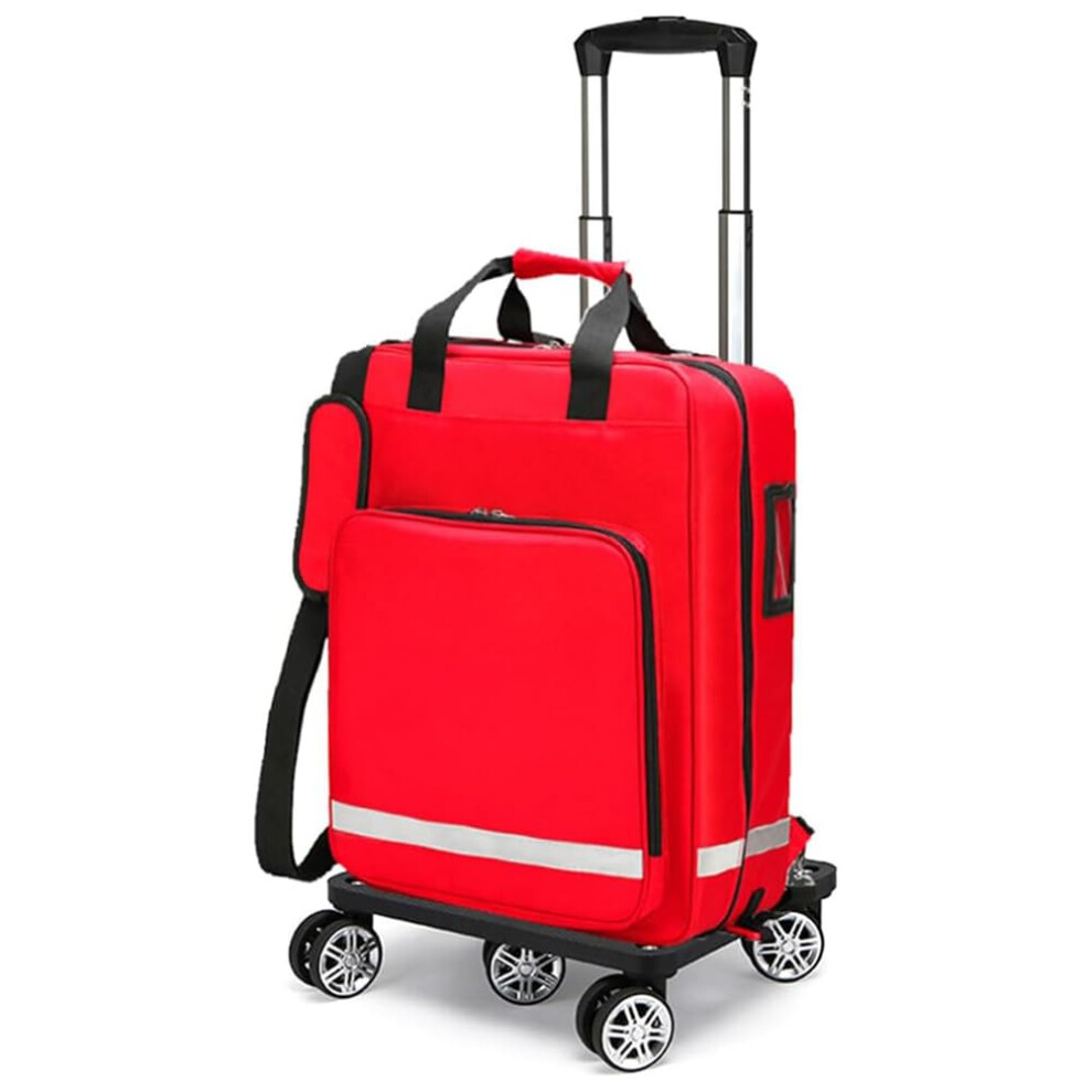 Large Capacity Waterproof First Aid Kit with Detachable Roller and Reflective Strips for Outdoor Use