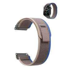 Smart Watch Band for STECEi T50S, Breathable Nylon Sport Strap with Adjustable QuickDry Design, Blue Gray