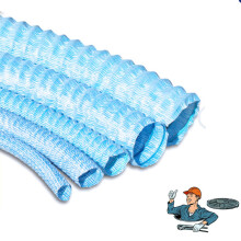 Flexible French Drain Pipe 3m 10cm with Filter Layer, Fast Water Drainage for Yard Garden Lawn Patio