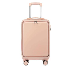 20 Inch Pink Hard Shell Carry On Suitcase with Wheels, Lightweight Durable Luggage with Combination Lock