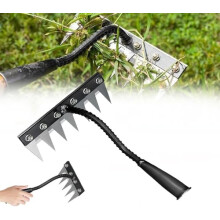 2025 Upgraded Weed Puller Tool HeavyDuty Manganese Steel Garden Hand Weeder with Ergonomic Grip for Yard and Farm (7 Teeth)