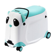 Kids Ride On Suitcase 3 in 1 Design with Seat and Wheels, Lightweight Durable Carry On Luggage Blue