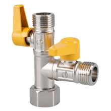 Heavy Duty Garden Hose Splitter 2 Way with Adjustable Water Pressure and Dual Outlet Control TType