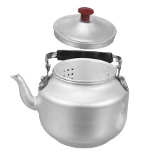 Aluminum Teapot with Builtin Strainer for Stovetop Use, Fast Heating Camping Kettle