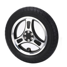 10x2 Inch Air Filled Trolley Wheel with Durable Aluminum Hub, Low Noise and Non Slip Inflatable Caster