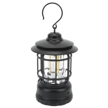 Battery Powered Camping Lantern with 360 COB Illumination and Warm Light for Outdoor Emergency Use