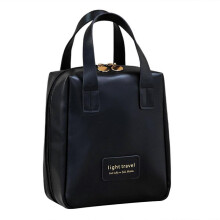 (Ordinary Style, Black) Toiletry Handbag Large Capacity Stylish Portable Makeup Storage Pouch for Lipsticks Eyeshdow
