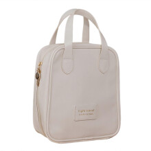 (Upgrade, White) Toiletry Handbag Large Capacity Stylish Portable Makeup Storage Pouch for Lipsticks Eyeshdow