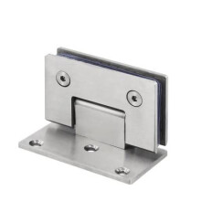 90 Degree Frameless Shower Door Hinge, Automatic Closing Stainless Steel Glass Pivot Clamp for 612mm Glass