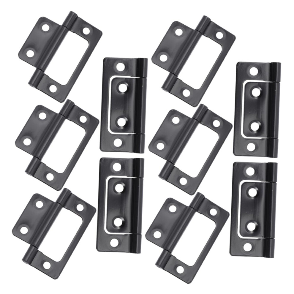 12Pcs Heavy Duty Metal Cabinet Hinges, Durable Black Iron Hinges For Furniture Boxes And Doors 9330225444282