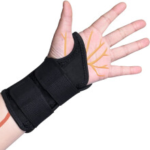 Adjustable Carpal Tunnel Wrist Brace with Removable Metal Splint for Night Support, Tendonitis and Arthritis Relief (Left Hand L/XL)