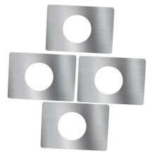 4pcs Stainless Steel Door Reinforcement Plates for Security, NoDrill Adhesive Hole Cover