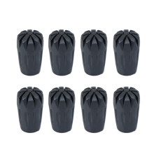 8PCS Hiking Pole Rubber Tips – Durable Trekking Pole Replacement Caps with Protective Covers and Noise Reduction Design
