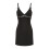 (Black,XL)Abito da notte basic con scollo a V e materiale traspirante per biancheria da notte donna 2