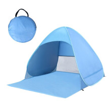 Popup Beach Tent Camping Gazebo with Instant Setup, Spacious Shade Shelter for Outdoor Picnic Pink Blue