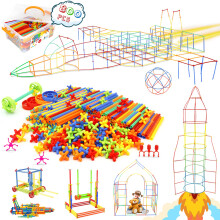 800pcs STEM Building Toys for Kids, Educational Construction Kit with Storage Box, Vibrant Rainbow Colors