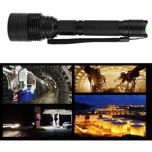 Rechargeable Red LED Flashlight  Lumens Zoomable Beam 3 Modes Handheld Light for Camping 2