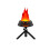 (B) 3D Fake Flame Lamp,110V Electric Campfire Artificial Flickering Flame Table Lamp 1