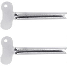 2 Pcs Toothpaste Tube Squeezer Keys Metal Tube Key Roller Save Every Drop for Hair Dye and Cosmetics