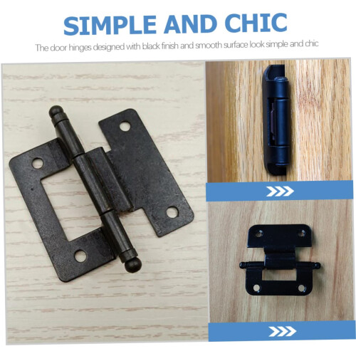 10pcs Heavy Duty Cabinet Door Hinges Replacement, Solid Iron Kitchen Cabinet Hinges Durable Quiet Operation 2