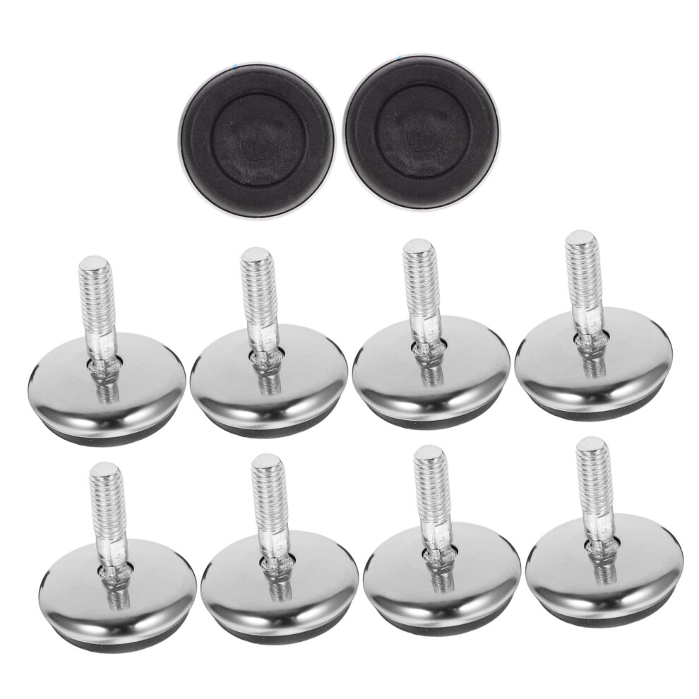 10 Pcs Adjustable Furniture Leveling Feet Screw On Metal Leg Levelers For Tables Chairs Desks Cabinets 9330225445296