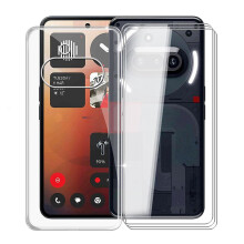 Case for Nothing Phone 3a with 3 Pack Tempered Glass, Transparent Shockproof Silicone Cover, Full Body Protection