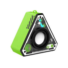 (Green) Mini Portable Transparent Bluetooth Speaker Outdoor Powerful Loudspeaker Soundbar Wireless TWS Stereo Music Player with RGB Ligh