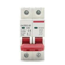 DC Circuit Breaker 1000V 2P Solar DC MCB Fast Magnetic Response Overload Protection Switch 6A