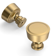 10 Pack Champagne Bronze Cabinet Knobs and Drawer Pulls Set, Round Design for Bathroom Cabinets