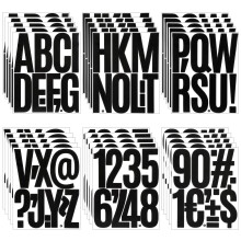 5 Inch Black Vinyl Letter and Number Stickers 30 Sheets Large Self Adhesive Alphabet Decals for Signs Indoor Outdoor Use