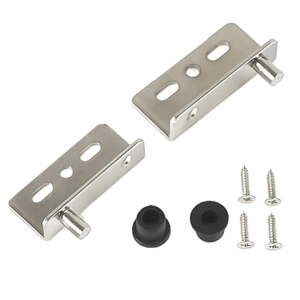 2Pcs Heavy Duty Pivot Door Hinges Black Concealed Shaft Design For Wood Cabinet Wardrobe Furniture 9073542114932