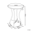 Beliani Bistro Table COLLIO 60 cm 60 cm Metal Black 3