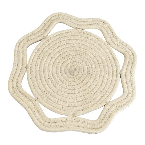 Achthoekige placemat Niet-geweven placemat-wit 30cm