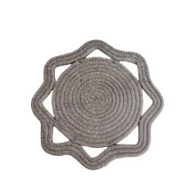 Napperon octogonal élégant, napperon non-blanc gris foncé 18cm