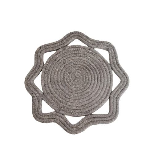 Napperon octogonal élégant, napperon non-blanc gris foncé 18cm