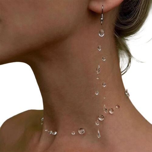 Transparency Raindrop Necklace/Bracelet/Earrings Waterdrop-5