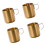 4pcs Rustproof Stainless Steel Coffee Mugs With-Gold 200ml 1