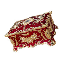 Boîte de rangement décorative en alliage pour-Rouge L