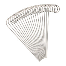 30Pcs Garden Label Stakes Metal Shepherd Hook Silver Plant