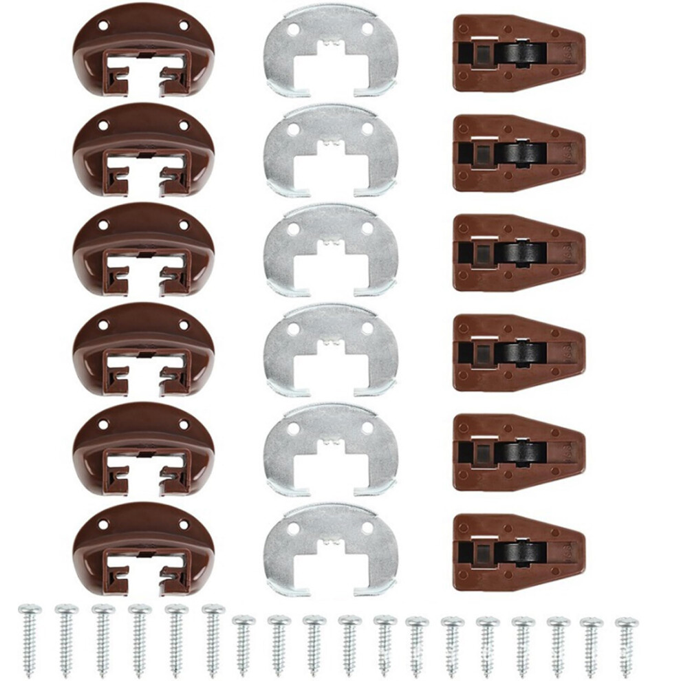 Drawer Slides 6 Sets Plastic Undermount Drawer Guides With Smooth Glide Rollers And BuiltâIn Stopper For Dresser Replacement 9771547965633