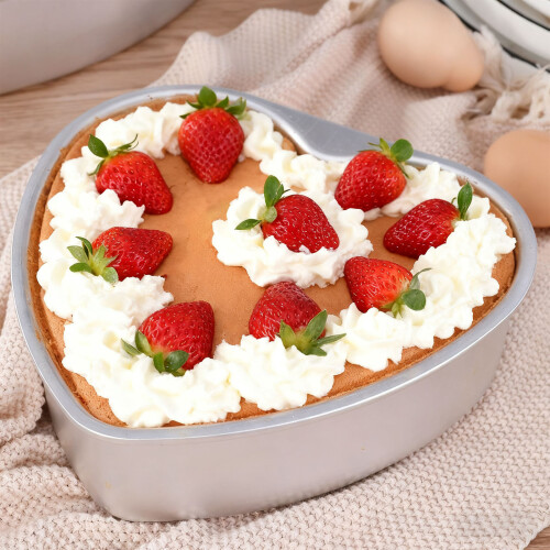 Herzförmige Kuchen-Backform in-Silber 4 Zoll 2