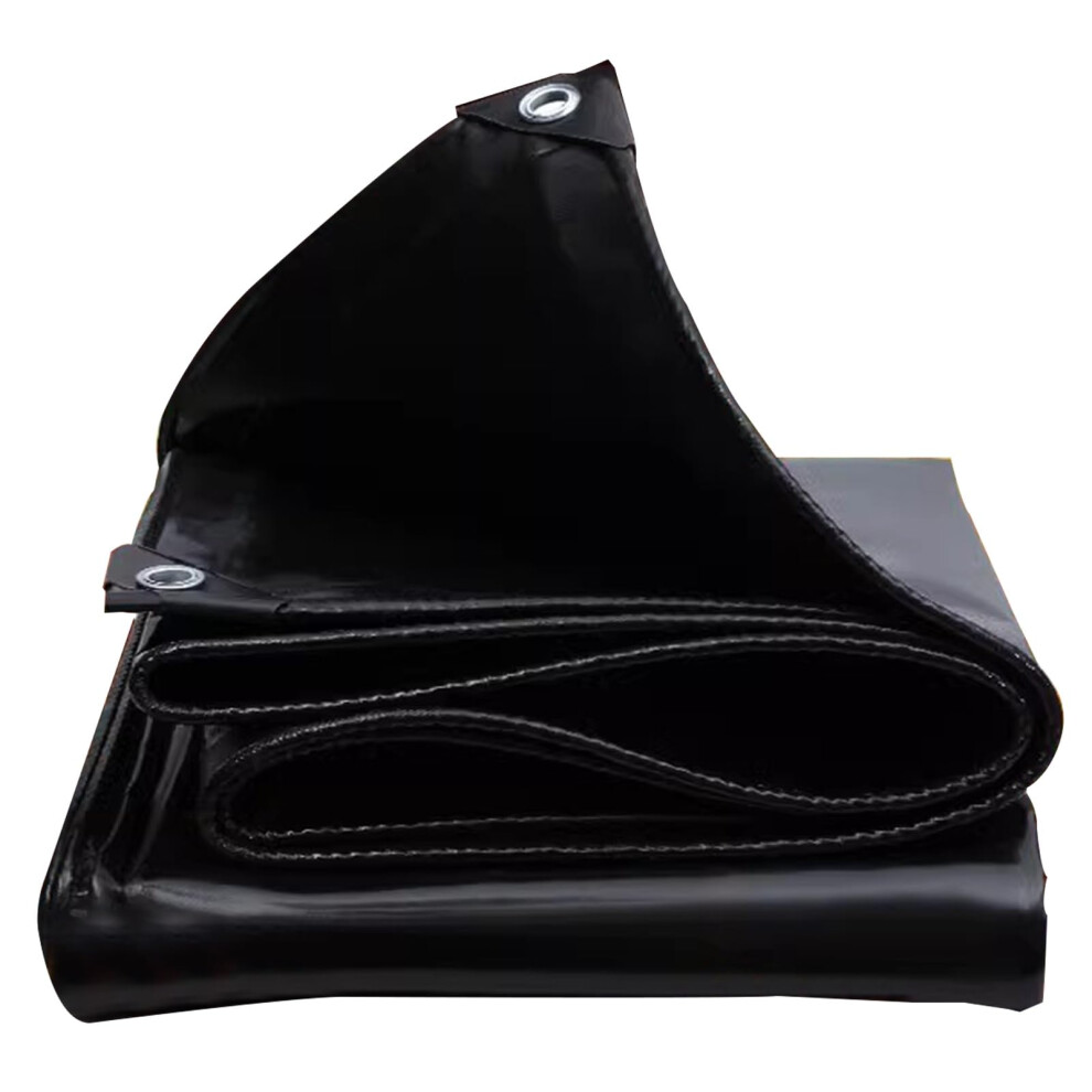 Heavy Duty Waterproof Tarpaulin Black Tarp Cover 1.2X1.2m Reinforced Eyelet Ground Sheet For Tent And Caravan 9073542115038