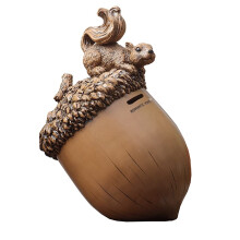 Squirrel Piggy Bank Resin Coin Bank Decorative Coin Storage for Kids and Adults Home Gift Decor