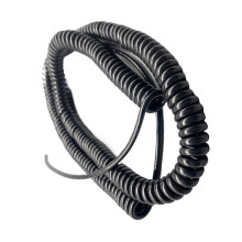 Retractable Coiled Cable 2 Core 20AWG with Oil‑Resistant Polyurethane Jacket for CNC Handwheel