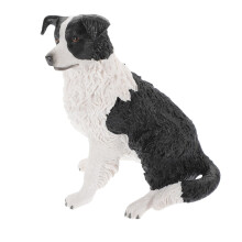 Realistic Dog Figurine Border Collie Resin Sculpture with Lifelike Detailing for Home Decor Display