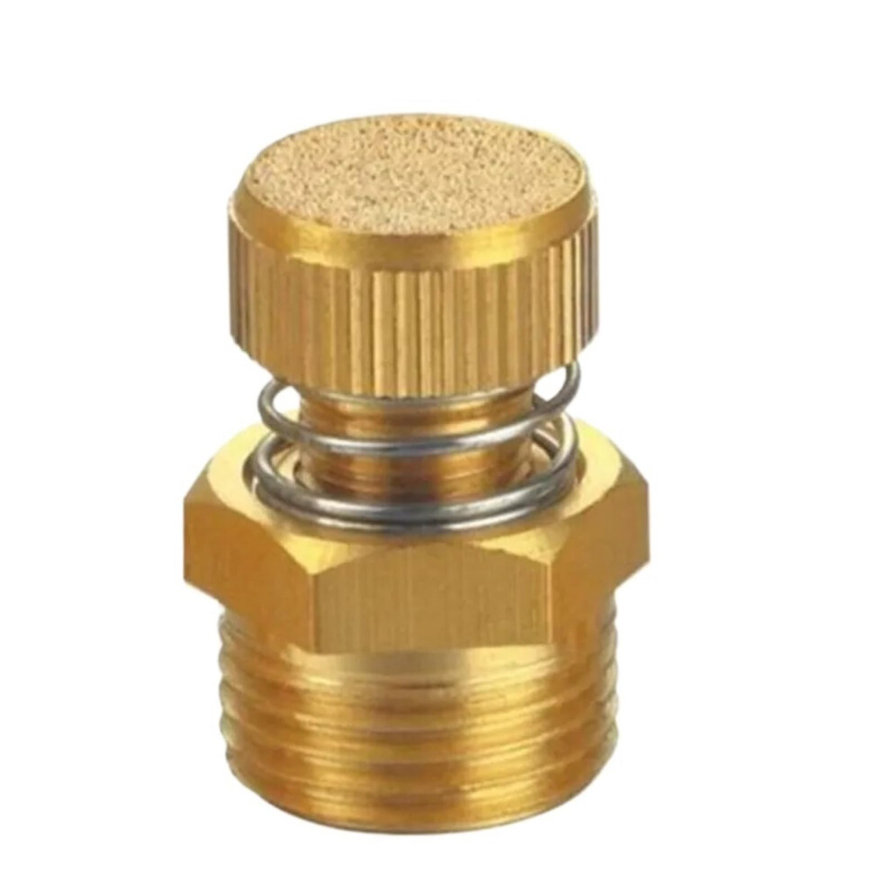Pneumatic Muffler 1/8 Inch Brass Air Silencer Noise Reduction Design Durable Brass Construction 9351714592178